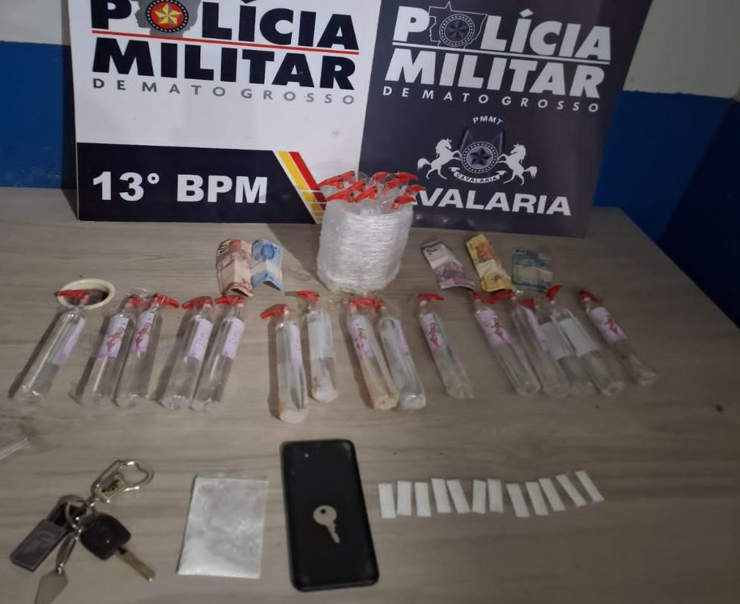 PM prende quatro integrantes de fac��o por tr�fico de drogas em Lucas do Rio Verde