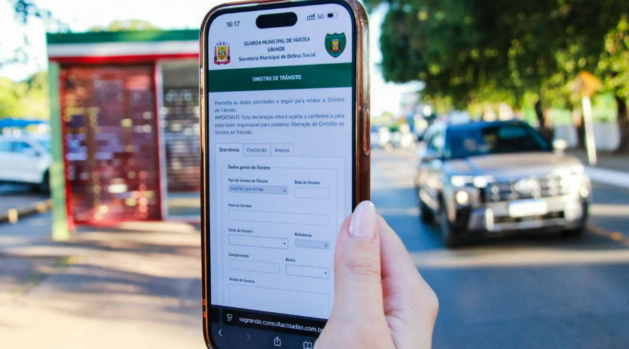 Em Vrzea Grande, 44% dos registros de acidentes de trnsito so feitos de forma online