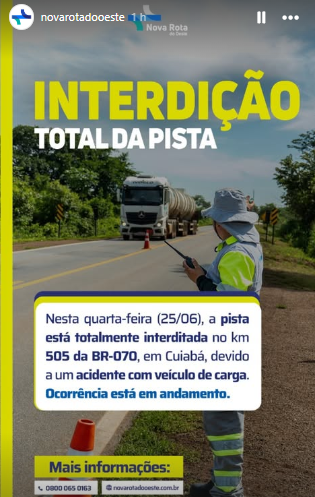 Pista Liberada: Carreta tomba e pega fogo na Rodovia dos Imigrantes em Cuiab