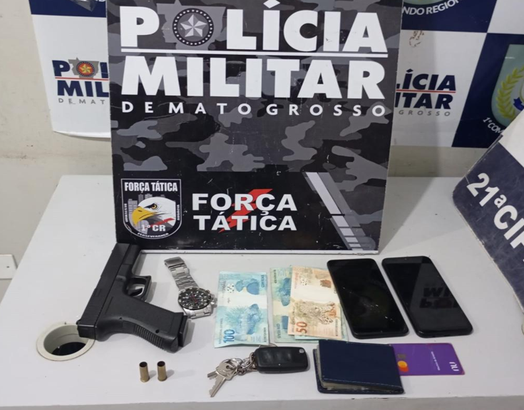 Pol�cia Militar prende motorista suspeito por roubo em Cuiab�