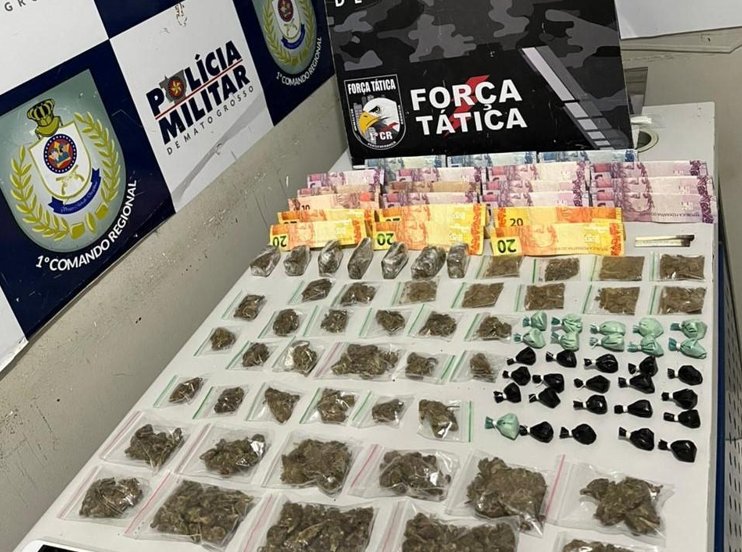 Dupla � detida com drogas e dinheiro em casa abandonada em Cuiab�
