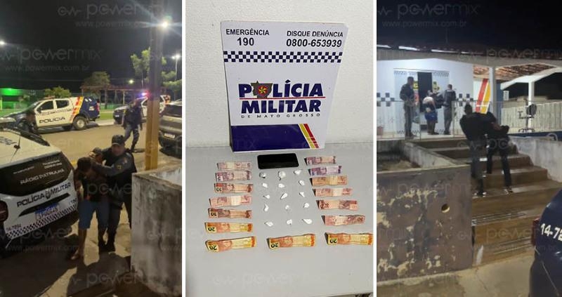 Cinco pessoas s�o detidas por tr�fico e desacato em a��o da PM em Diamantino