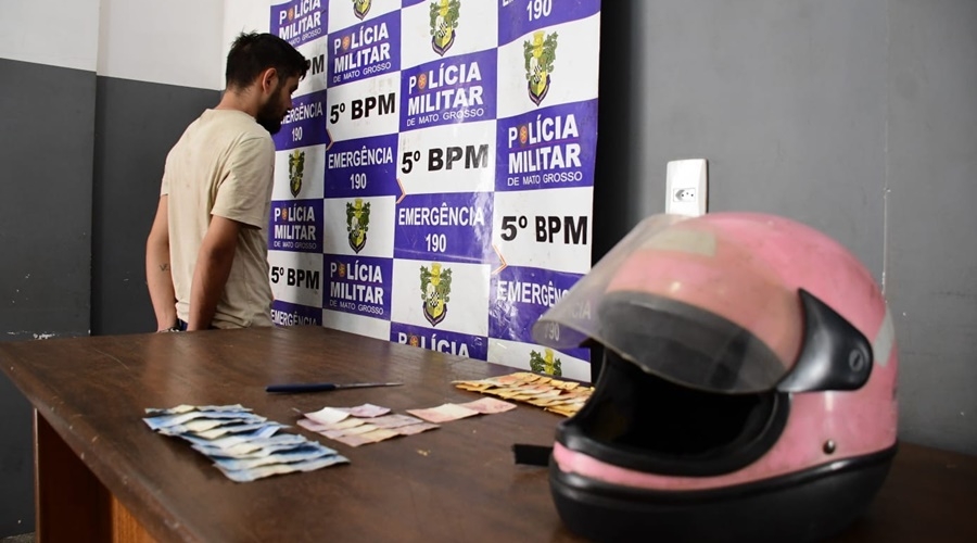 Suspeito � preso ap�s roubo a casa de carnes em Rondon�polis