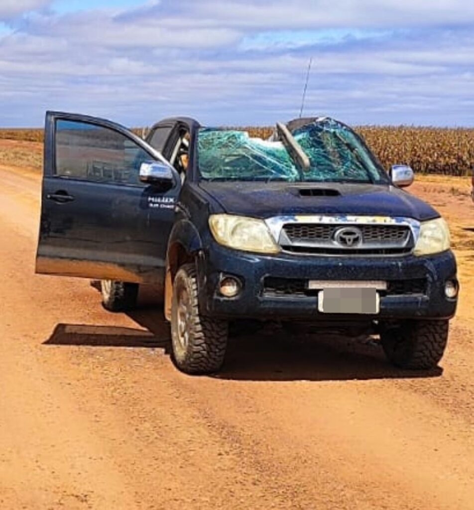 Homem morre ap�s avi�o agr�cola atingir caminhonete durante decolagem em fazenda no interior de MT