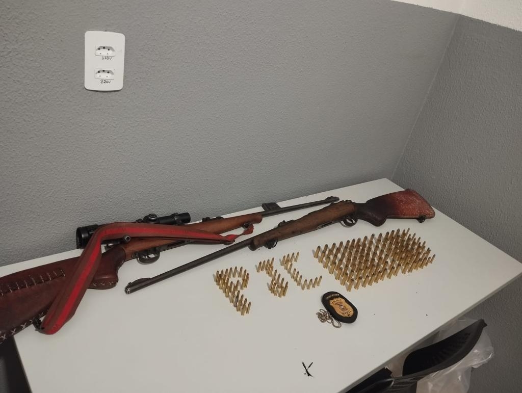 Pol�cia Civil prende tr�s investigados e apreende armas e muni��es em opera��o que apura disputa de terras em MT